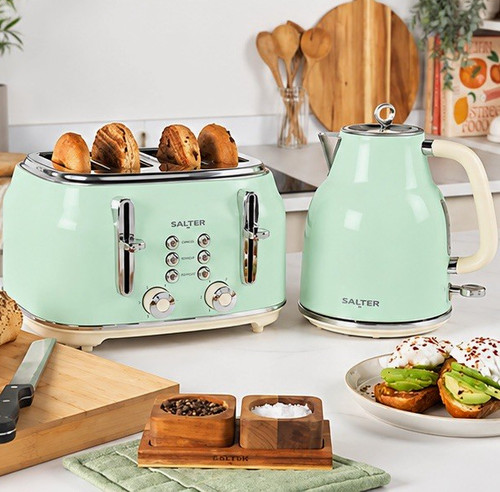 Salter retro green kettle - retro,