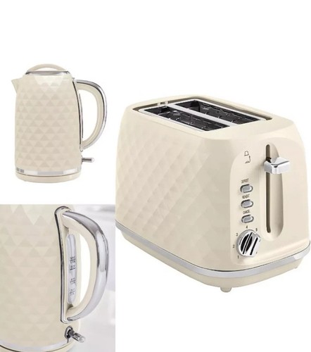 Cream textured slice toaster - 2-slice,