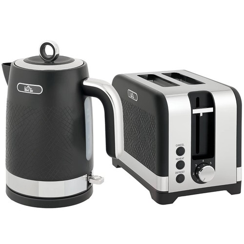 Homcom black textured - textured, kettle