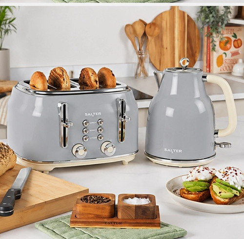 Salter grey retro kettle - retro, 1.7l
