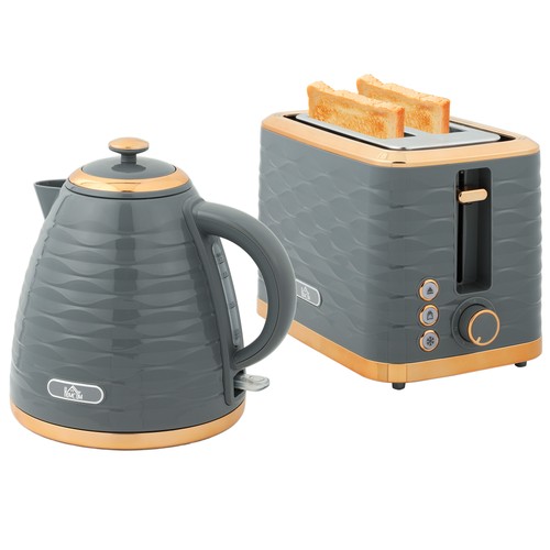 Homcom kettle and - toaster, set