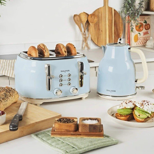 Salter retro blue kettle - blue,